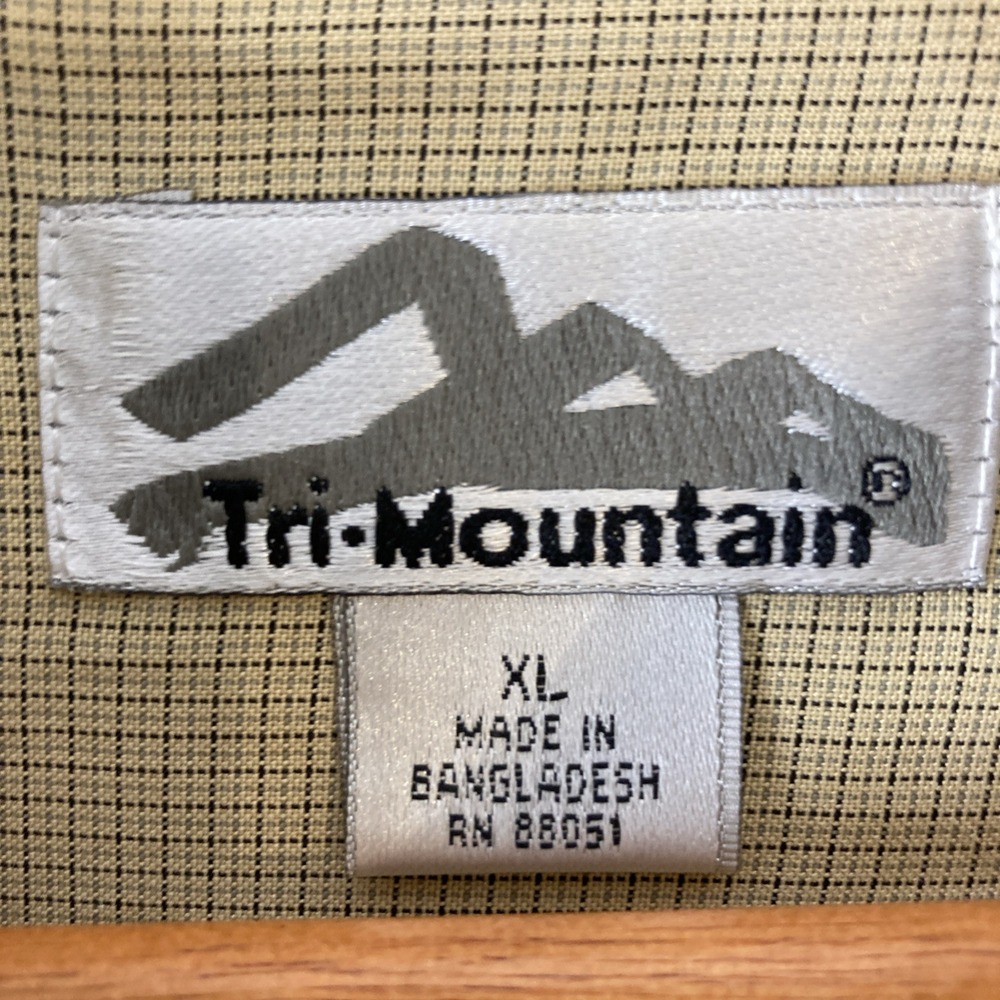 Tri-Mountain Shirt Mens XL Checked Long Sleeve Button Down Polynosic Blend - Picture 10 of 12
